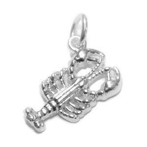 Lobster Pendant Charm .925 Sterling Silver